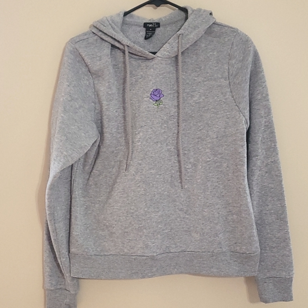 RUE21 Purple Rose Hoodie